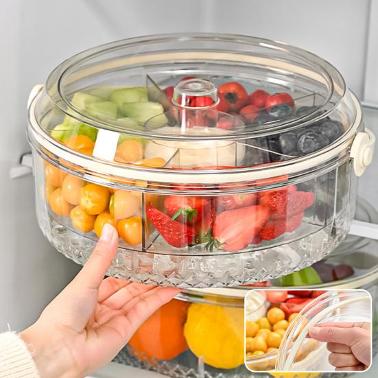 Поднос с 5 отделениями, крышкой, двойными стенками, лоток для льда, для фруктов, овощей, креветок, коктейлей, блюдо для закусок на вечеринку, сервировка закусок