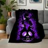 Nightmare Before Christmas Jack Skellington T-Shirt Halloween Purple ShirtBlanket Flannel Throw Blanket for Sofa, Bed, Travel, Camping, Office