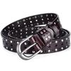 Women'S Pin Buckle Belt Punk Style Cowhide Leather Belt Trend Willow Nails Kuaishou