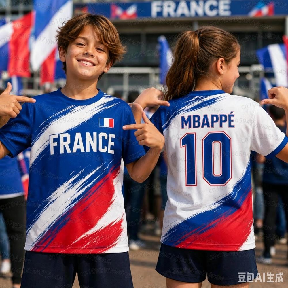 2026 Специальный набор с футболкой и шортами Mbappé 10 Футболка Шорты Набор Женщины Мужчины Харадзюку ФРАНЦИЯ Футболка для фанатов Шорты Набор Детский Спортивный костюм Комплект из 2 предметов
