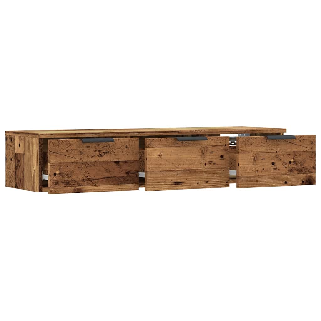 Vidaxl Szafka Ścienna Stare Drewno 102X30X20 Cm Drewno Klejone