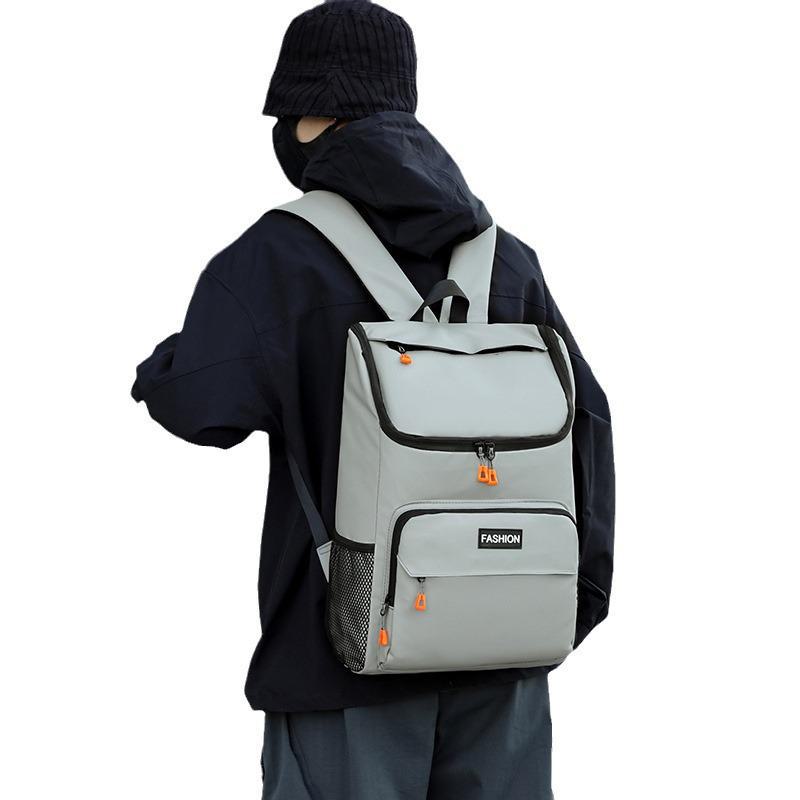 Мужской водонепроницаемый рюкзак большой вместимости для путешествий, школы, бизнеса и колледжа - в японском и корейском стиле