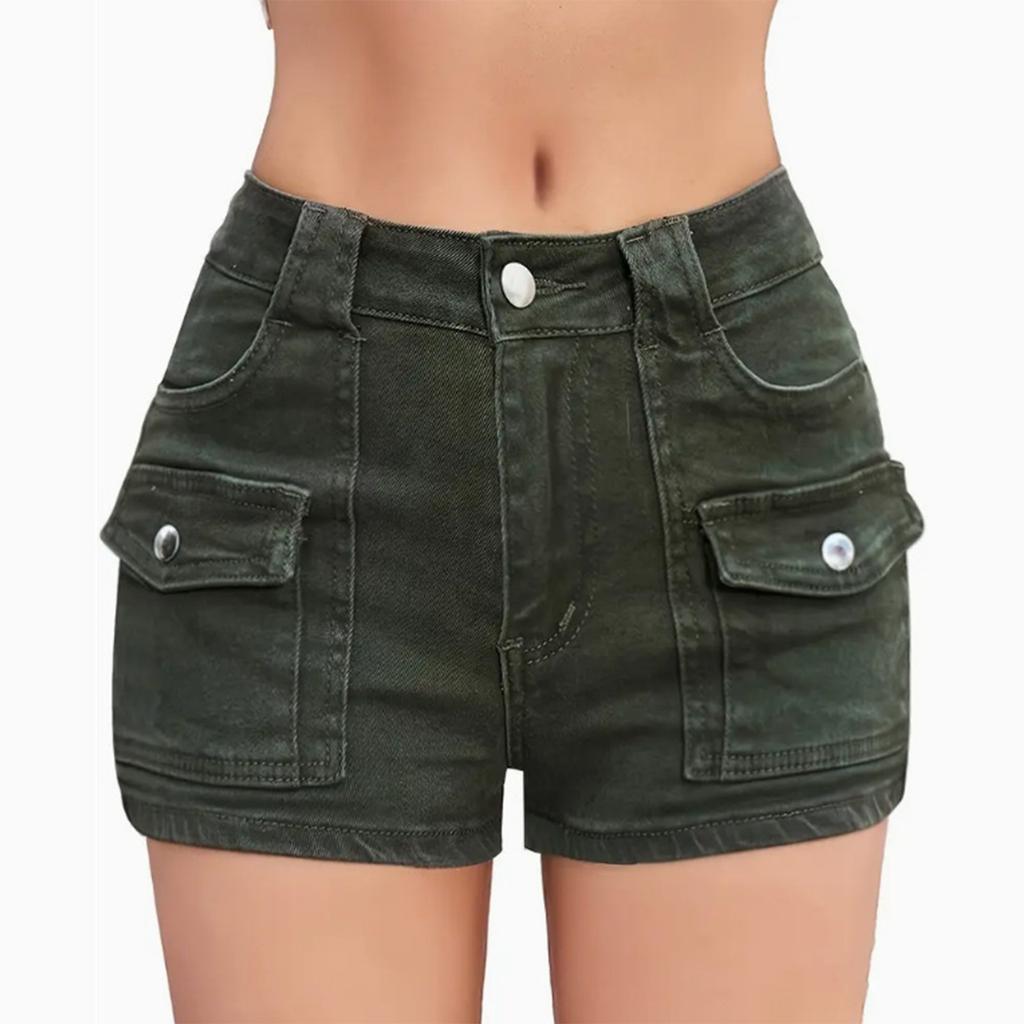 Женские джинсовые классические универсальные модные шорты с высокой талией