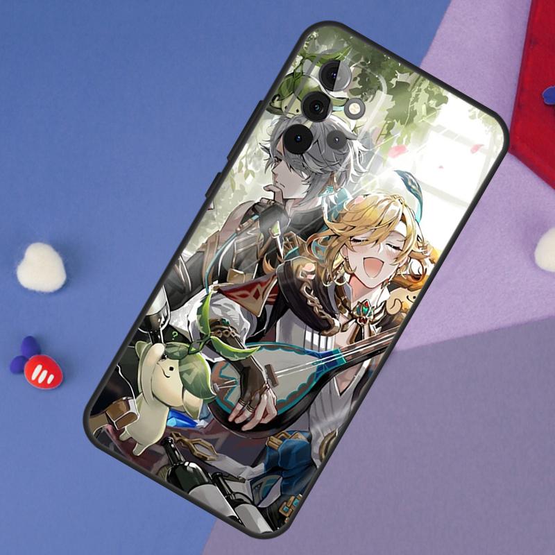 Чехол Genshin Impact Аль-Хайсам Кавех для Samsung Galaxy A24 A34 A54 A33 A53 A73 A22 A32 A52 A51 A71 A52S A12 A13 A14