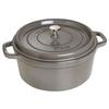 Staub La Cocotte Round, Gray, 28cm, Large, Two-Handled Cast Iron Enamel Pot, Induction Compatible [Official Japanese Product], Model Number: 40509-314