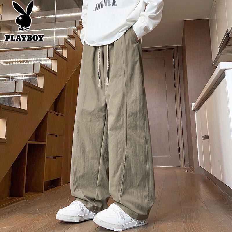 PLAYBOY Мужские повседневные брюки свободного кроя, прямые, широкие, 2026