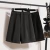 2024 Plus Size Autumn Winter High Waist Shorts Women Casual New Solid Loose Wide Leg Pants Short Pants