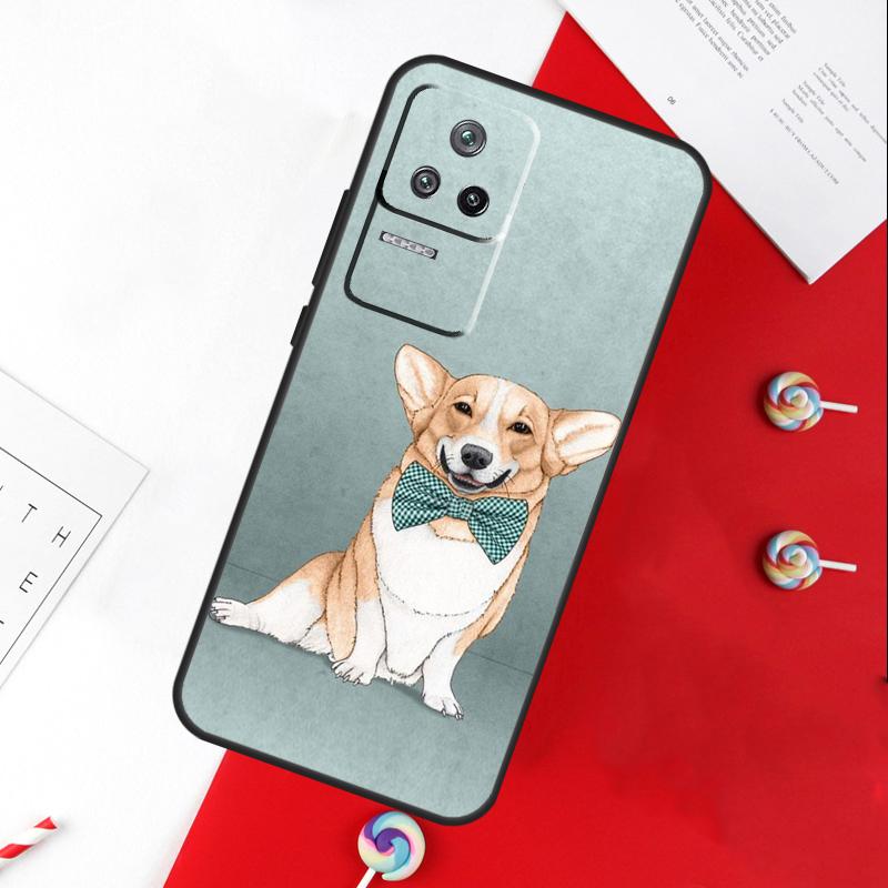 Чехол Корги и Бабл-ти для Xiaomi 14T 11T 12T 13T Pro 13 14 15 Ultra POCO X7 Pro X3 X5 X6 F5 F6 M6 Pro