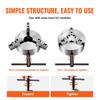 3-Jaw Lathe Chuck, 10'', Self-Centering Lathe Chuck, 0.24-9.84 in/6-250 mm Clamping Range with T-key Fixing Screws Hexagon Wrench, for Lathe 3D