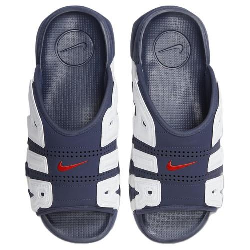 Nike Шлепанцы Air More Uptempo Slide Синий Белый FQ8699-400 Азиатский мужской размер