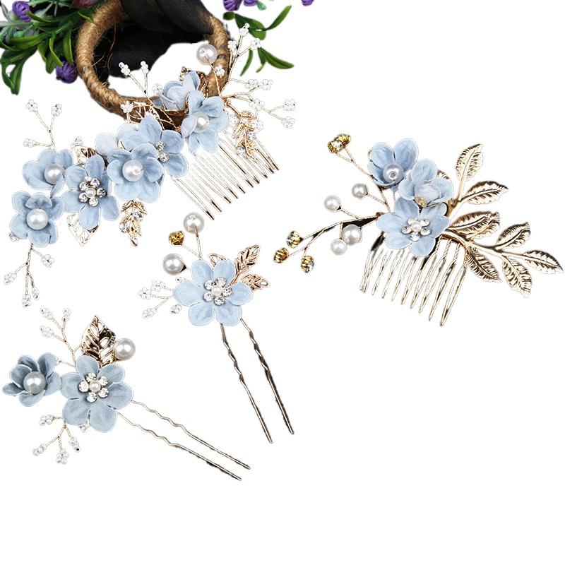 Женские расчески для волос, украшения для волос, золотистого цвета, свадебные аксессуары для волос, свадебный головной убор, с жемчугом и стразами, для женщин, аксессуары