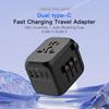 Upgraded Travel Adapter 2A2C: Multi-National Socket Converter for UK, AU, EU, US