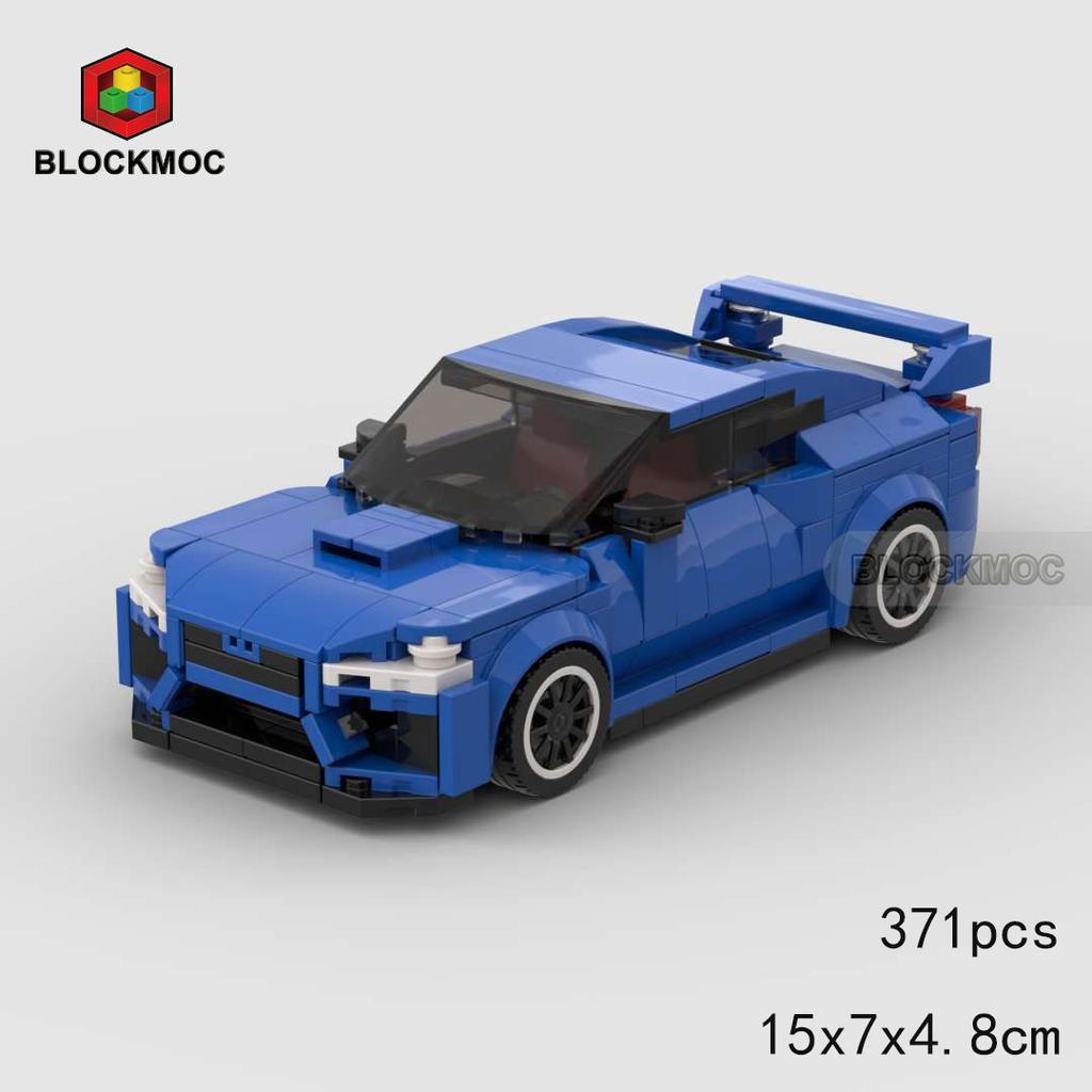 MOC Кубики Синий BRZ STi WRX K508 22b Sti Гоночный Спортивный Автомобиль Гонщик Строительные Блоки Креативные Гаражные Игрушки для Мальчика