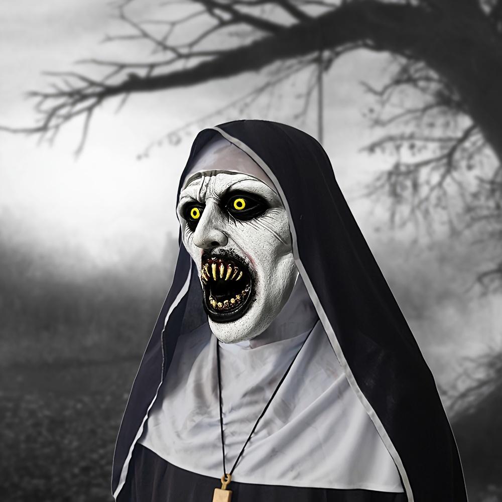 QUALTEUS Fashionable Nun Latex Mask - Hand Washable, Halloween Horror Role Playing Accessory