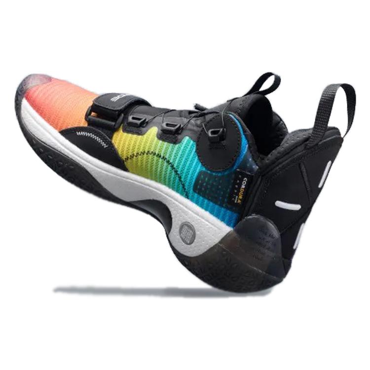 Li Ning WOW 8 Way Of Wade 8 Нескользящее Покрытие Поддержка Отскок Средняя Высота Баскетбольные Кроссовки Мужские Радуга ABEP001-10