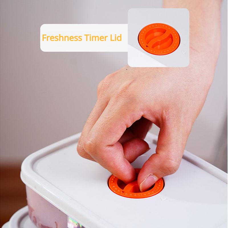 Контейнеры для хранения продуктов Микроволновая коробка бенто с крышкой-таймером свежести Герметичные контейнеры для заморозки Овощи Фрукты