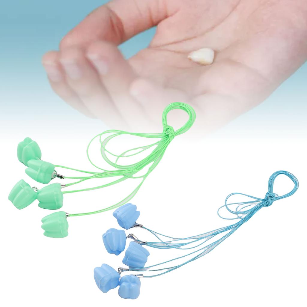 50 шт. Ожерелья для хранения выпавших зубов, Портативные футляры для хранения выпавших зубов для детей