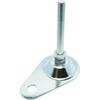 TRUSCO Adjuster Bolt M16x180 with Foot Stop Stainless Plate, Steel, SUS-TE2-16X180