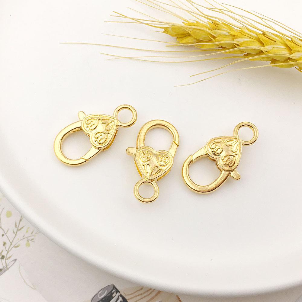 Аксессуары для брелока из цинкового сплава с застежкой-карабином в форме сердца