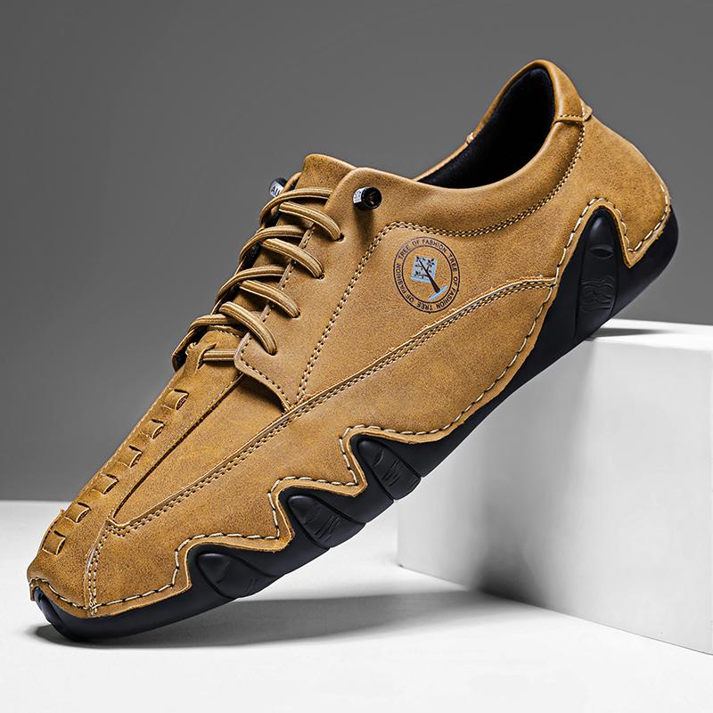 Leather Shoes for Men Casual Sneakers 2025 Waterproof Motorcycle Ankle Boots Italian Brand Men Shoes Luxury High Quality Loafers