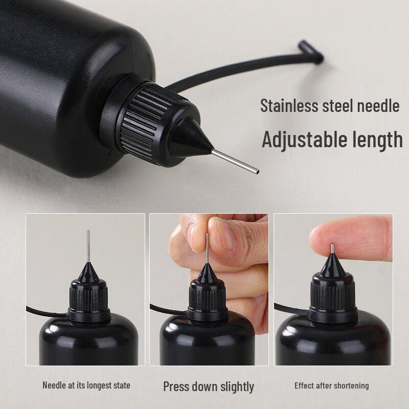 ПЭ-бутылка с игольчатым дозатором для эфирных масел, пигментов, клея и чернил