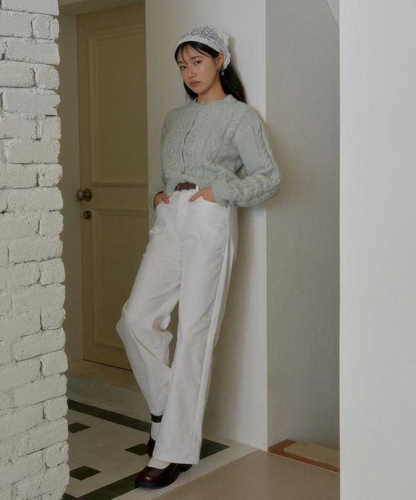 MARGARIN FINGERS Frill Pocket Pants (White)