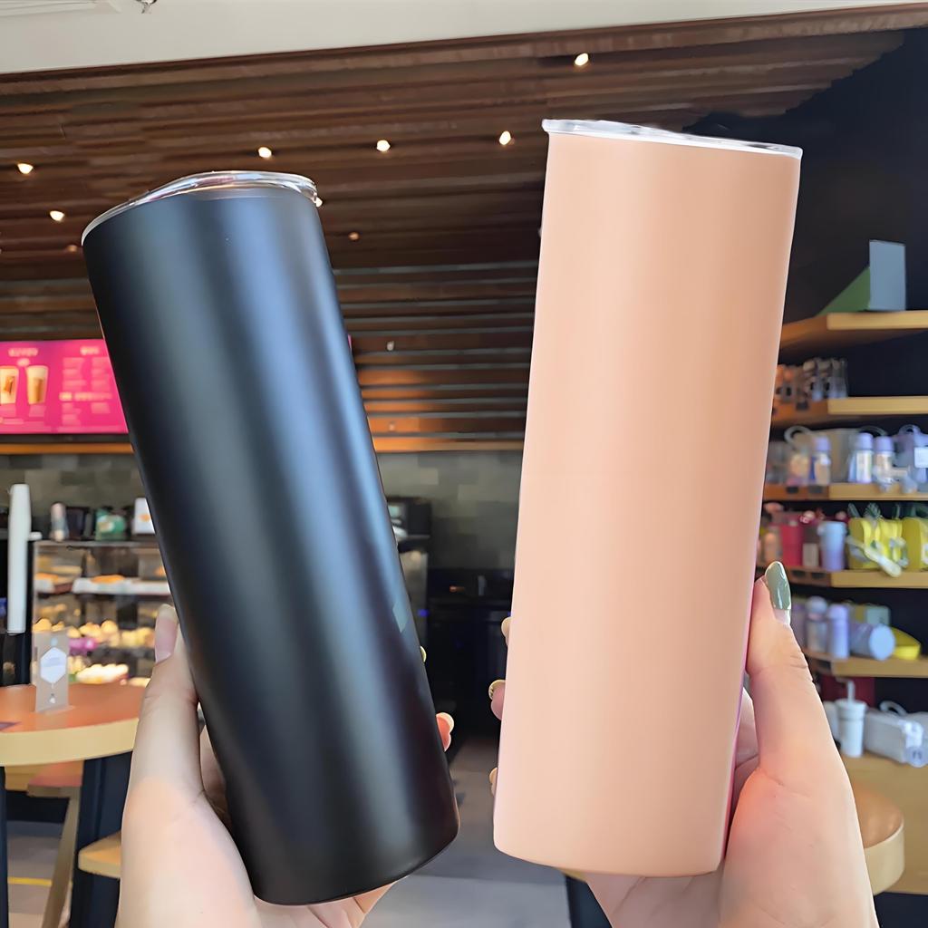 MYEEDA Tumbler with Vacuum Stainless Coffee Water Large Cold Water Convenience Store Drink Holder Cold Retention Coffee Wide Coffee Cafe Au Lait