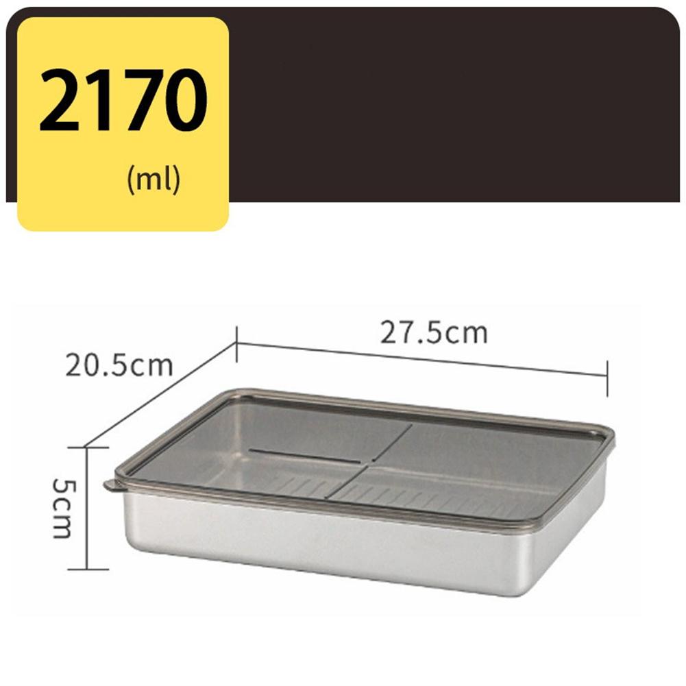 Контейнер для хранения из нержавеющей стали Контейнер для еды в холодильник Большая вместимость с крышкой Контейнеры для хранения еды из нержавеющей стали Холодильник