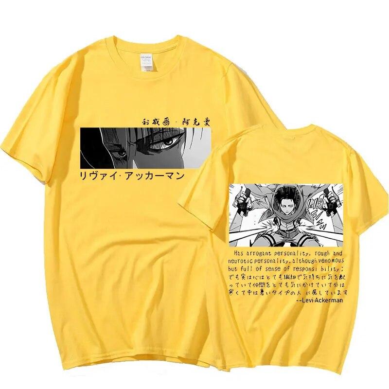 Аниме «Атака Титанов» футболка с принтом Levi Eyes с коротким рукавом унисекс женская футболка унисекс летняя одежда для косплея хлопковые топы больших размеров
