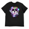 Catrina, Mexican Sugar Skull Girl T-Shirt Plus Size Tops Anime Tshirt Blacks Oversized T Shirts For Men