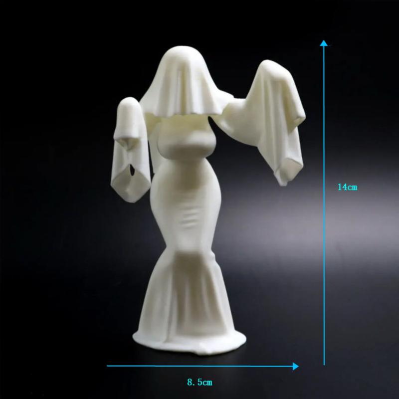 Хэллоуин Призрак Невесты Персонаж Скульптура Модель Украшения 3D Печать Украшения Креативная Женщина-Призрак Настольная Фигурка