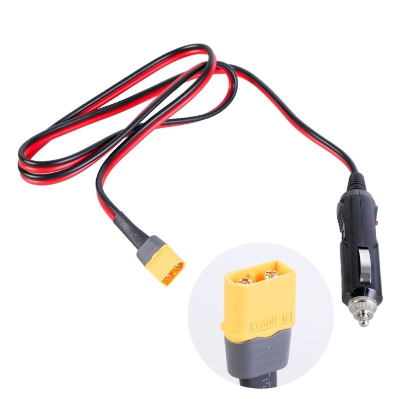 Прочный кабель 14AWG 12V XT60 (папа) на автомобильную розетку (папа) для солнечных панелей и портативных зарядных станций