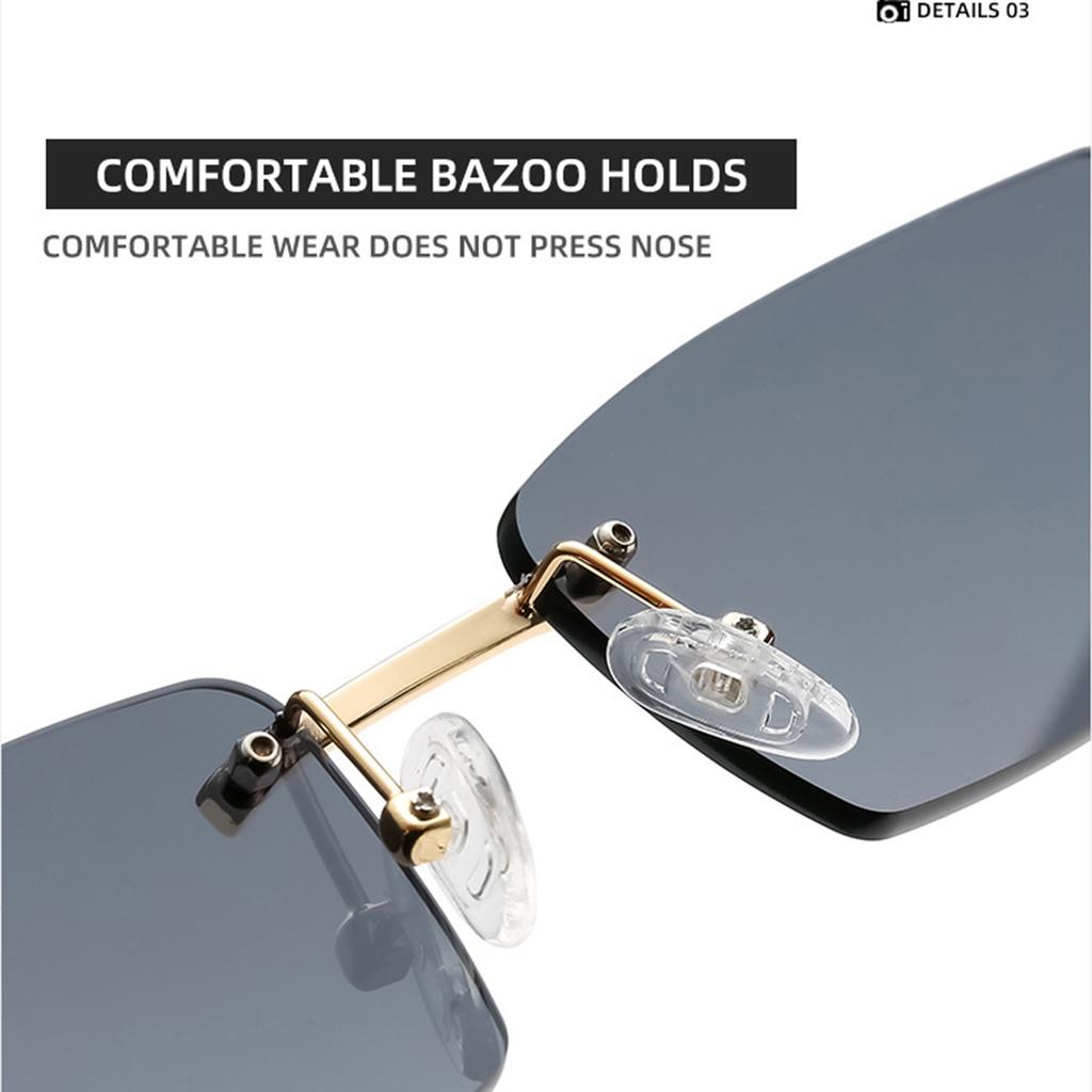 Новые модные солнцезащитные очки мужские ультрапрозрачные солнцезащитные очки без оправы с отделкой из океанских бриллиантов