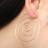 Women Romantic Silver Plated Goldplated Earring Round Spiral Shape Earrings