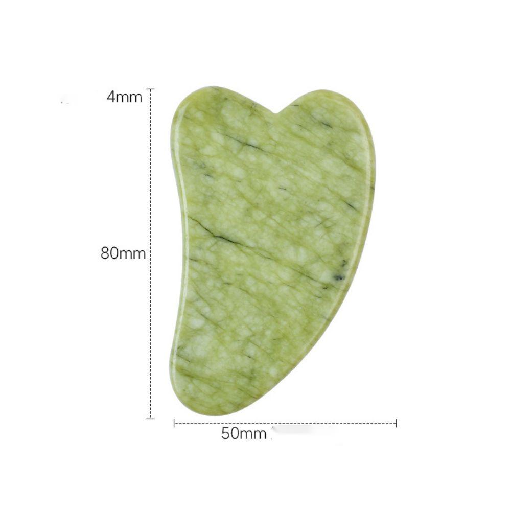 Jade Roller Gua Sha Board Heart-Shaped Fingers Natural Pink Green Crystal Jade Quartz Gua Sha Board Face Massage Tools