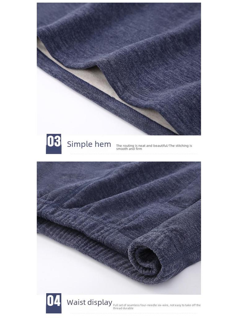 Men's Thermal Cashmere Silk Velvet Half-Turtleneck Suit for Winter Warmth