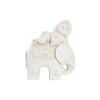 Decorative Figure DKD Home Decor Aged Finish Elephant White Oriental Magnesium (42x24x46cm)