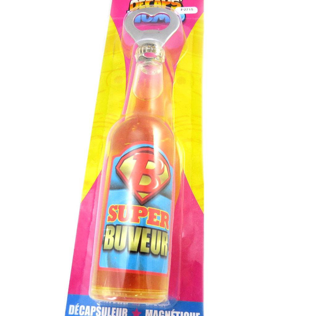 Les Trésors De Lily [P2715] - Giant Yellow 'Bottle' Bottle Opener (Super Drinker) - 21 Cm