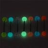 7Pcs/Set Glow In The Dark Luminous Barbell Tongue Rings Body Piercing Jewelry