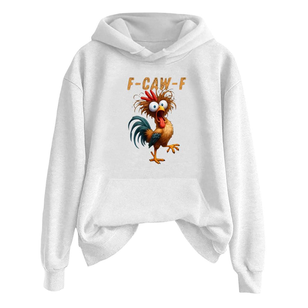 Женская модная повседневная толстовка с длинным рукавом, капюшоном и принтом