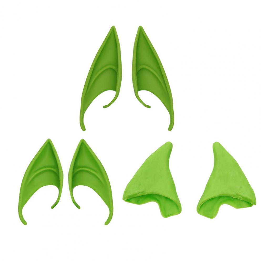 3 пары эльфийских ушей резиновые 10см 12см уши косплей фея пикси мягкие безвредные накладные уши аксессуары фея ангел наряд косплей крючок