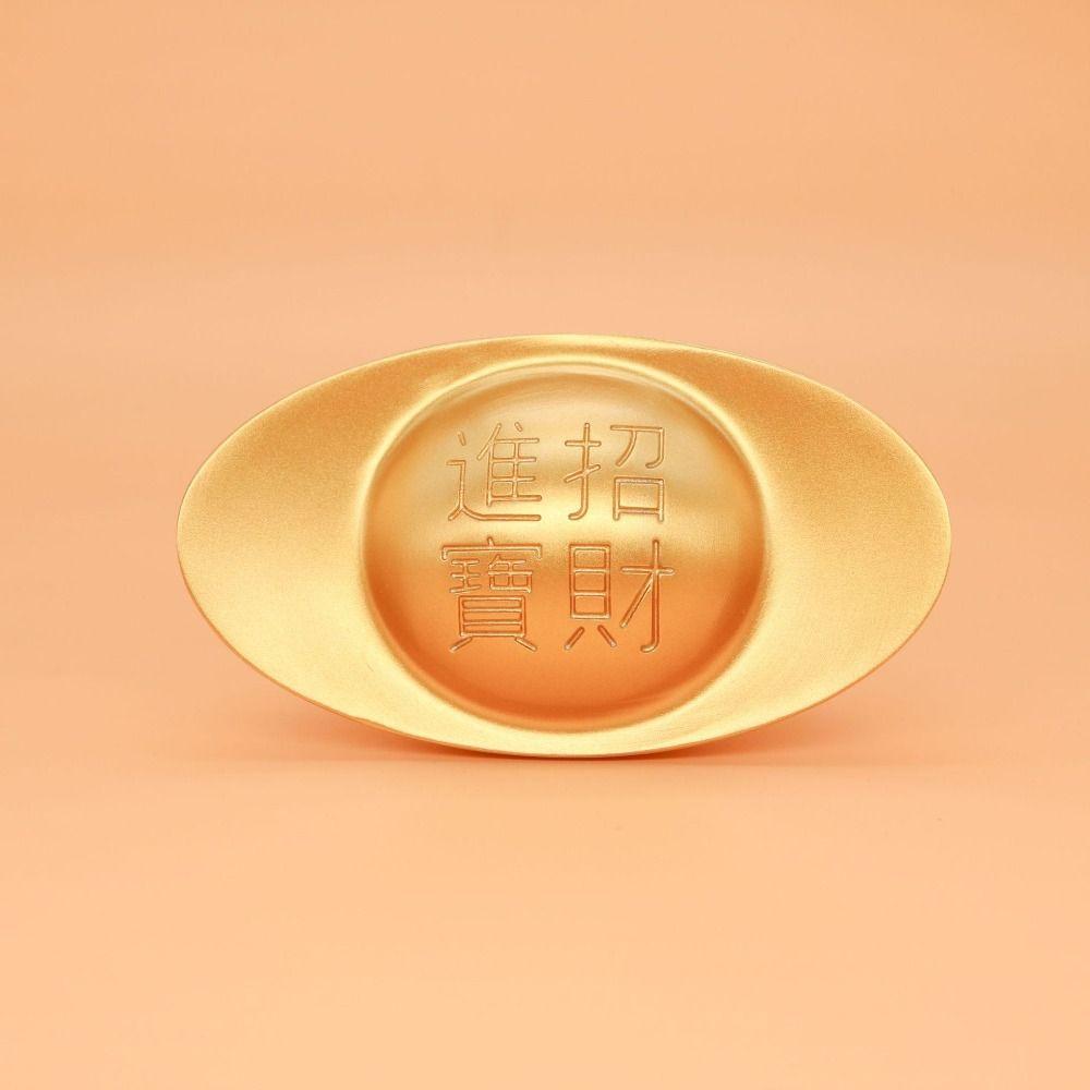 Pure Copper Gold Ingot Solid Desktop Ornaments Simulation Treasure Bowl Ornament Living Room