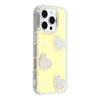 For iPhone 16 Pro Case Rhinestone Edge Pearl Love Decor TPU+PC IMD Phone Cover