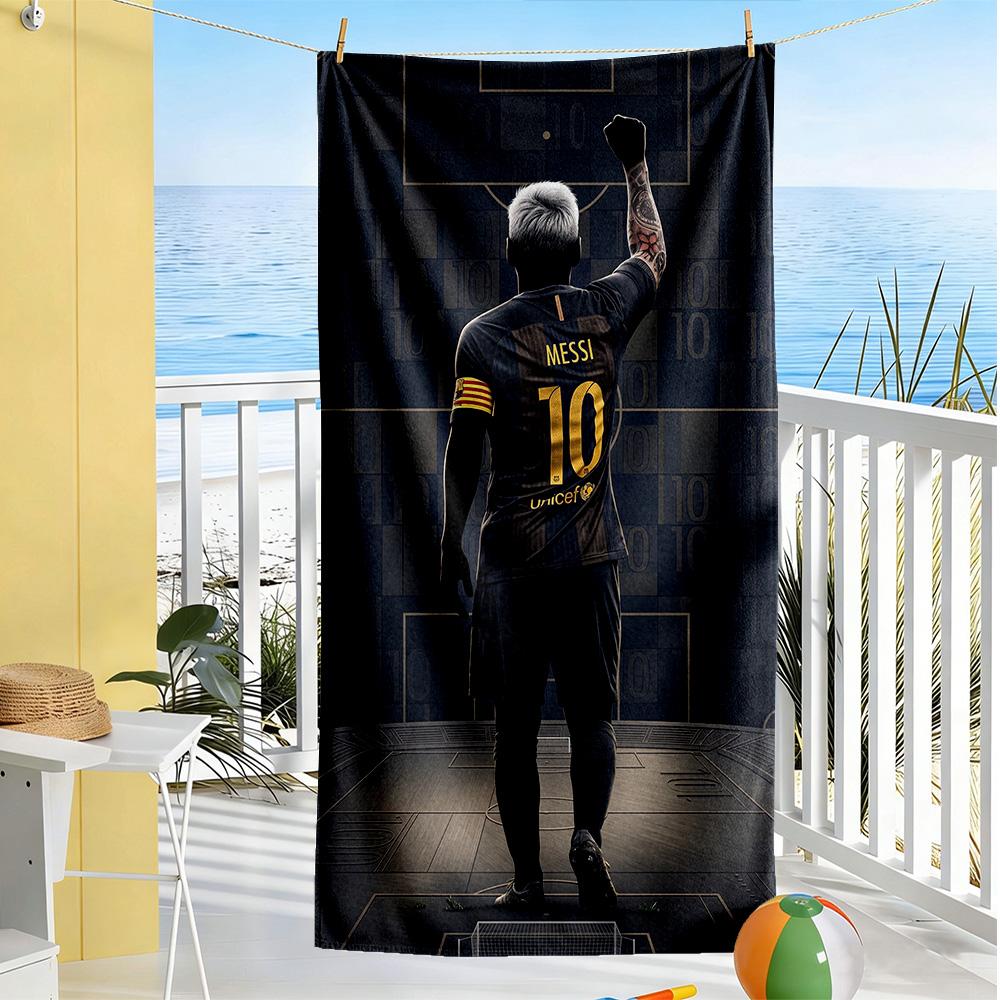 Messi Beach Towel High Absorbency & Quick-Dry Comfortable Lightweight Suitable for Swimming, Gym, Camping, Yoga Vacation
