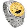 Casio World Time Analog-Digital Quartz Men's Watch AMW-880D-9AV Orange Yellow Metal Band International Model