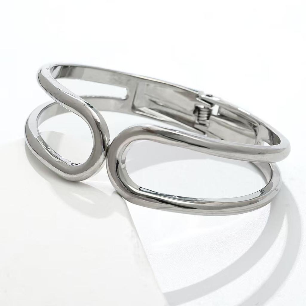 Браслет INS Минималистичный Неправильная Волна Ювелирные Изделия Металлический Глянцевый Браслет Женские Ювелирные Изделия