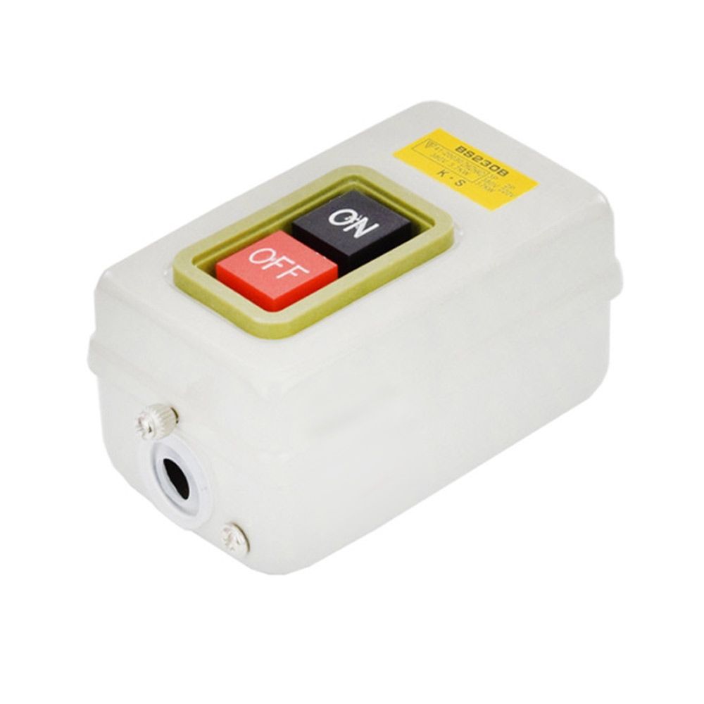 250/380V 1.5/2.2/3.7/7.5KW Control Box Power Start Button Switch BS-211/216/230 Metal Button Switch