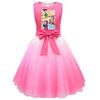 Детское Платье Принцессы K-POP Руми Зои Мира с Принтом, Бантом, Без Рукавов, Сетчатая Пачка