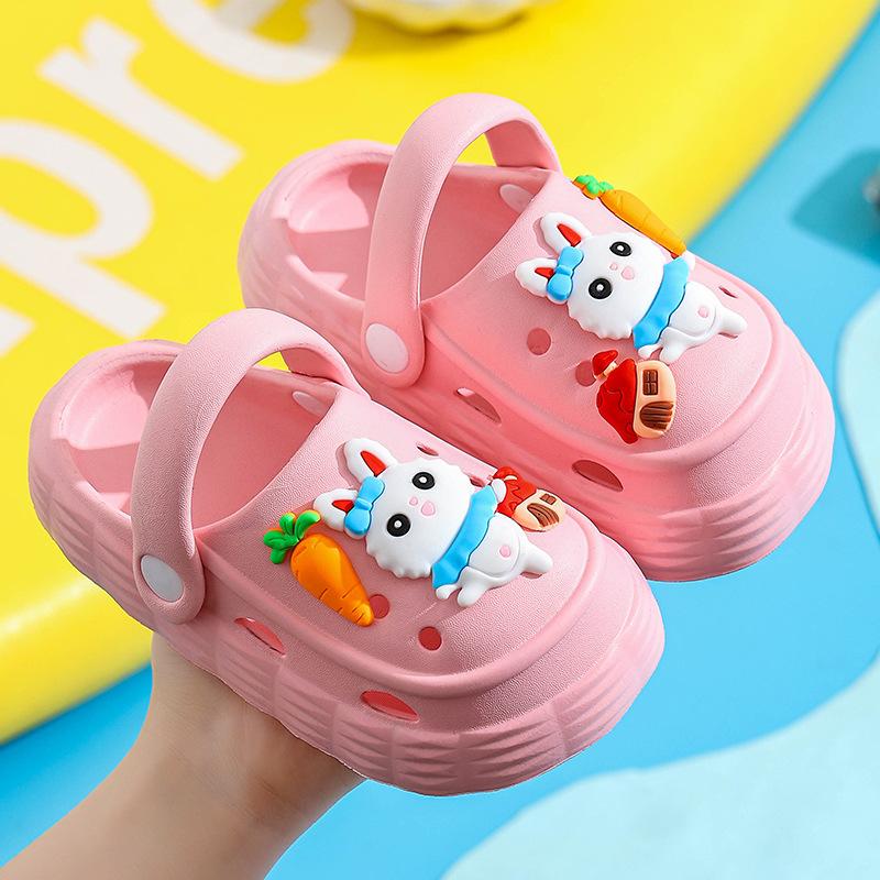EVA New Children's Hole Shoes Children Boys and Girls Summer Soft-soled Beach Shoes Cartoon Baby Slippers