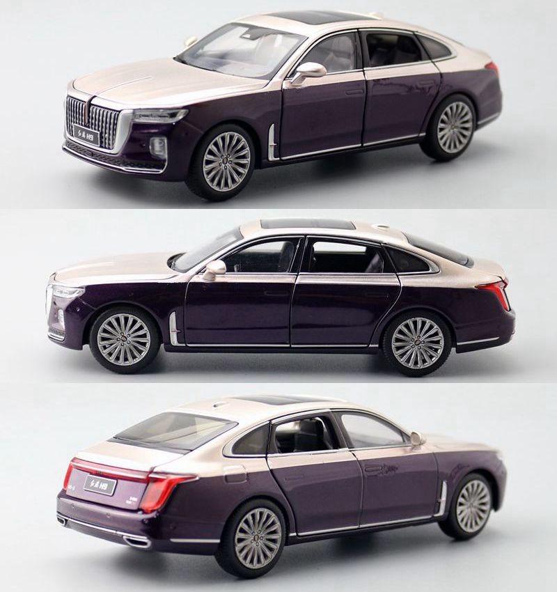 Simulation Hong Alloy Qi Luxury Sedan Model Toy With Sound And Functions Light